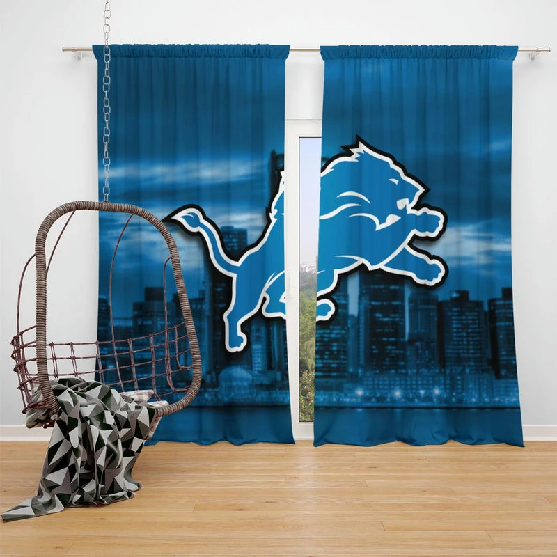 Detroit Lions NFL American Football Team Window Curtain
