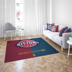 Detroit Pistons Energetic NBA Basketball Club Rug 2