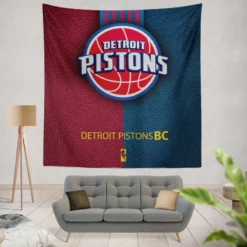 Detroit Pistons Energetic NBA Basketball Club Tapestry