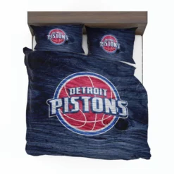 Detroit Pistons Powerful NBA Basketball Club Bedding Set 1