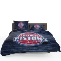 Detroit Pistons Powerful NBA Basketball Club Bedding Set