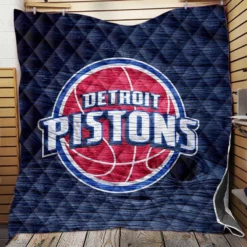 Detroit Pistons Powerful NBA Basketball Club Quilt Blanket