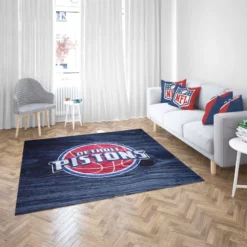 Detroit Pistons Powerful NBA Basketball Club Rug 2