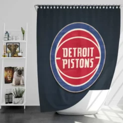 Detroit Pistons Top Ranked NBA Basketball Team Shower Curtain