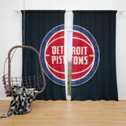 Detroit Pistons Top Ranked NBA Basketball Team Window Curtain
