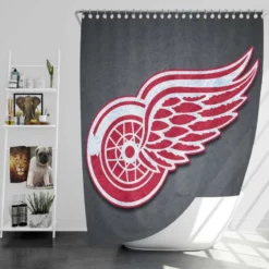 Detroit Red Wings NHL Ice Hockey Team Shower Curtain