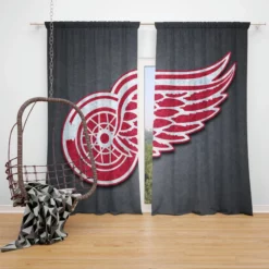 Detroit Red Wings NHL Ice Hockey Team Window Curtain