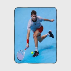 Dominic Thiem Energetic Austrian Tennis Player Fleece Blanket 1