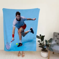 Dominic Thiem Energetic Austrian Tennis Player Fleece Blanket