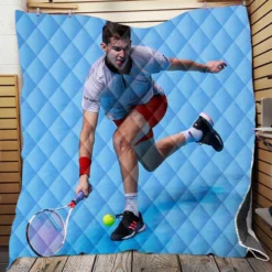 Dominic Thiem Energetic Austrian Tennis Player Quilt Blanket