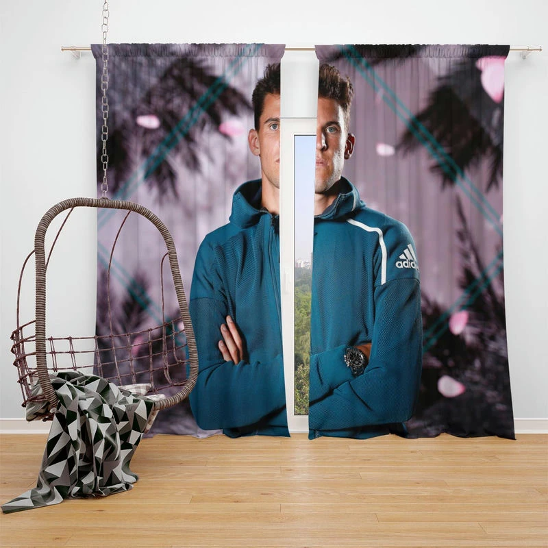 Dominic Thiem Exellelant Austrian Tennis Player Window Curtain