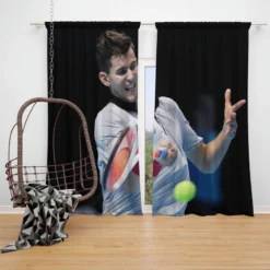 Dominic Thiem Professional Austrian Tennis Player Window Curtain