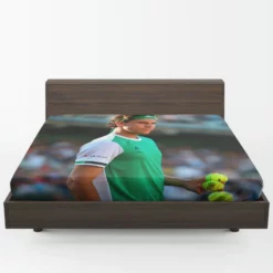 Dominic Thiem Top Ranked Austrian Tennis Player Fitted Sheet 1