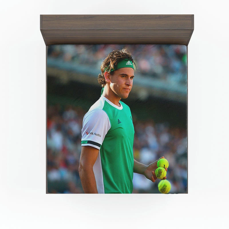 Dominic Thiem Top Ranked Austrian Tennis Player Fitted Sheet