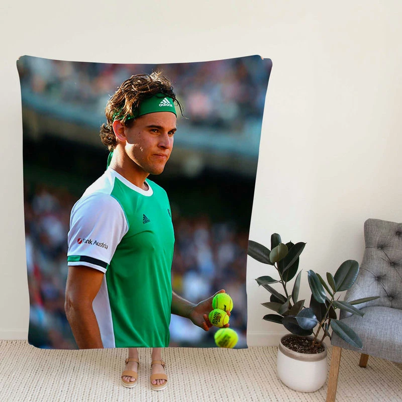 Dominic Thiem Top Ranked Austrian Tennis Player Fleece Blanket