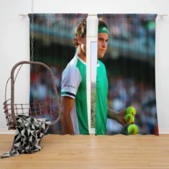 Dominic Thiem Top Ranked Austrian Tennis Player Window Curtain