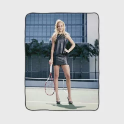 Donna Vekic Croatian Professional Tennis Player Fleece Blanket 1