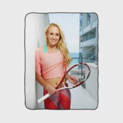Donna Vekic Excellent Croation Tennis Player Fleece Blanket 1