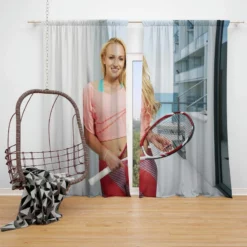 Donna Vekic Excellent Croation Tennis Player Window Curtain