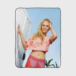 Donna Vekic Popular Croation Tennis Player Fleece Blanket 1