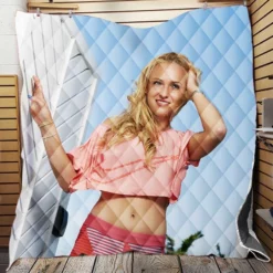 Donna Vekic Popular Croation Tennis Player Quilt Blanket