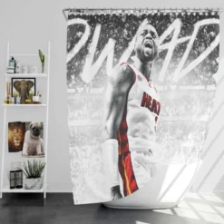 Dwyane Wade NBA Basketball Player Shower Curtain