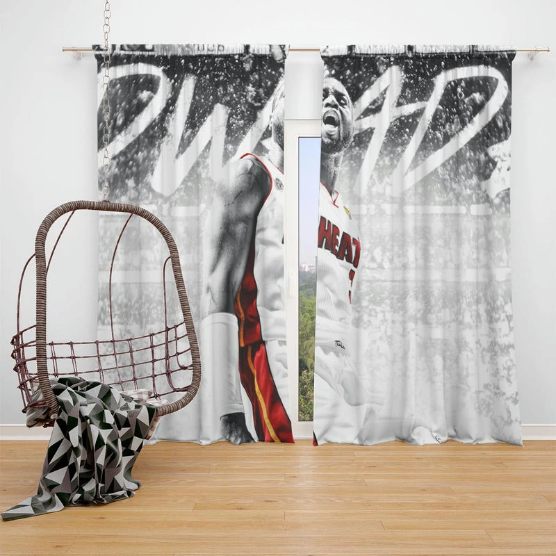 Dwyane Wade NBA Basketball Player Window Curtain
