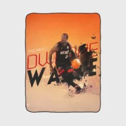 Dwyane Wade Professional NBA Basketball Player Fleece Blanket 1