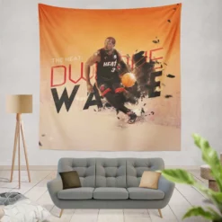 Dwyane Wade Professional NBA Basketball Player Tapestry