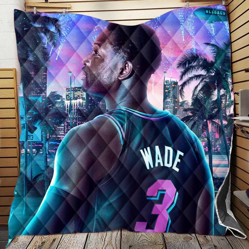 Dwyane Wade in NBA 2K20 Game Quilt Blanket