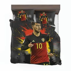 Eden Hazard Awarded Belgium Soccer Player Bedding Set 1