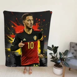 Eden Hazard Awarded Belgium Soccer Player Fleece Blanket