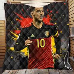 Eden Hazard Awarded Belgium Soccer Player Quilt Blanket