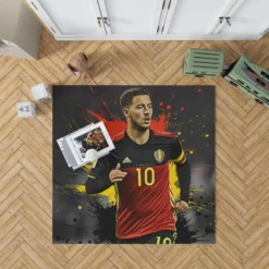 Eden Hazard Awarded Belgium Soccer Player Rug