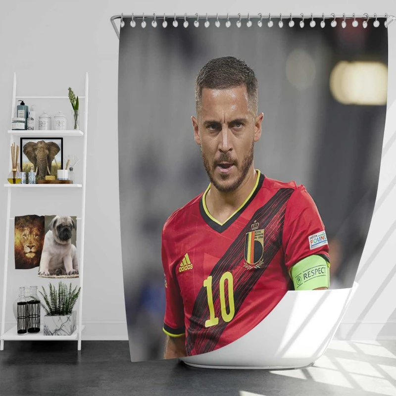 Eden Hazard Best Belgium Captain Shower Curtain