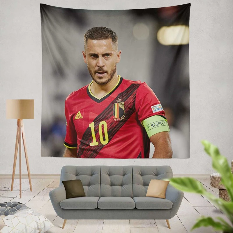 Eden Hazard Best Belgium Captain Tapestry