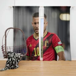 Eden Hazard Best Belgium Captain Window Curtain