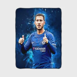 Eden Hazard Chelsea Midfield Football Player Fleece Blanket 1