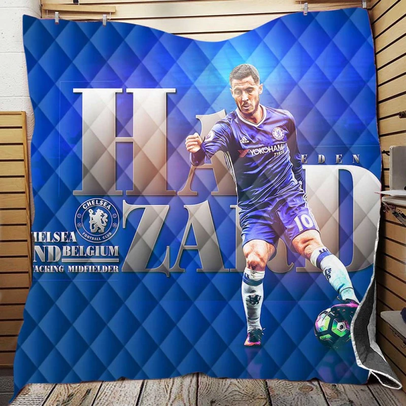 Eden Hazard  Chelsea Star Player Quilt Blanket