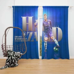 Eden Hazard  Chelsea Star Player Window Curtain