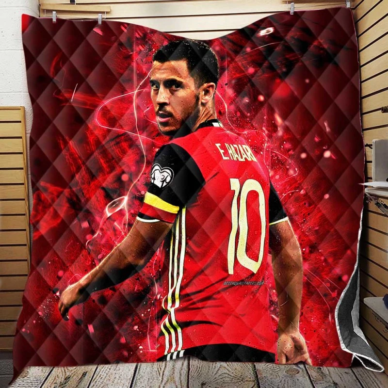 Eden Hazard Excellent Football Player Quilt Blanket