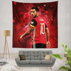 Eden Hazard Excellent Football Player Tapestry
