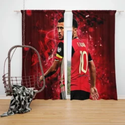 Eden Hazard Excellent Football Player Window Curtain