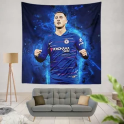 Eden Hazard Popular Chelsea Football Player Tapestry