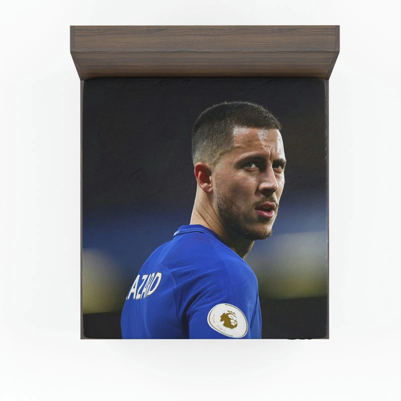 Eden Hazard Premier League Soccer Player Fitted Sheet