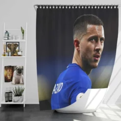 Eden Hazard Premier League Soccer Player Shower Curtain