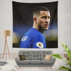 Eden Hazard Premier League Soccer Player Tapestry