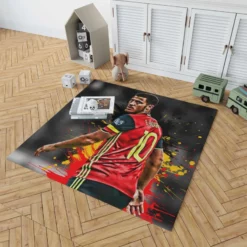 Eden Hazard Top Ranked Football Player Rug 1