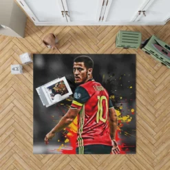 Eden Hazard Top Ranked Football Player Rug