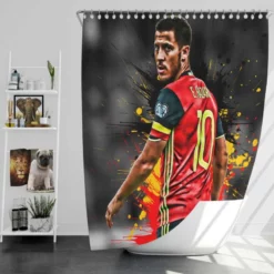 Eden Hazard Top Ranked Football Player Shower Curtain